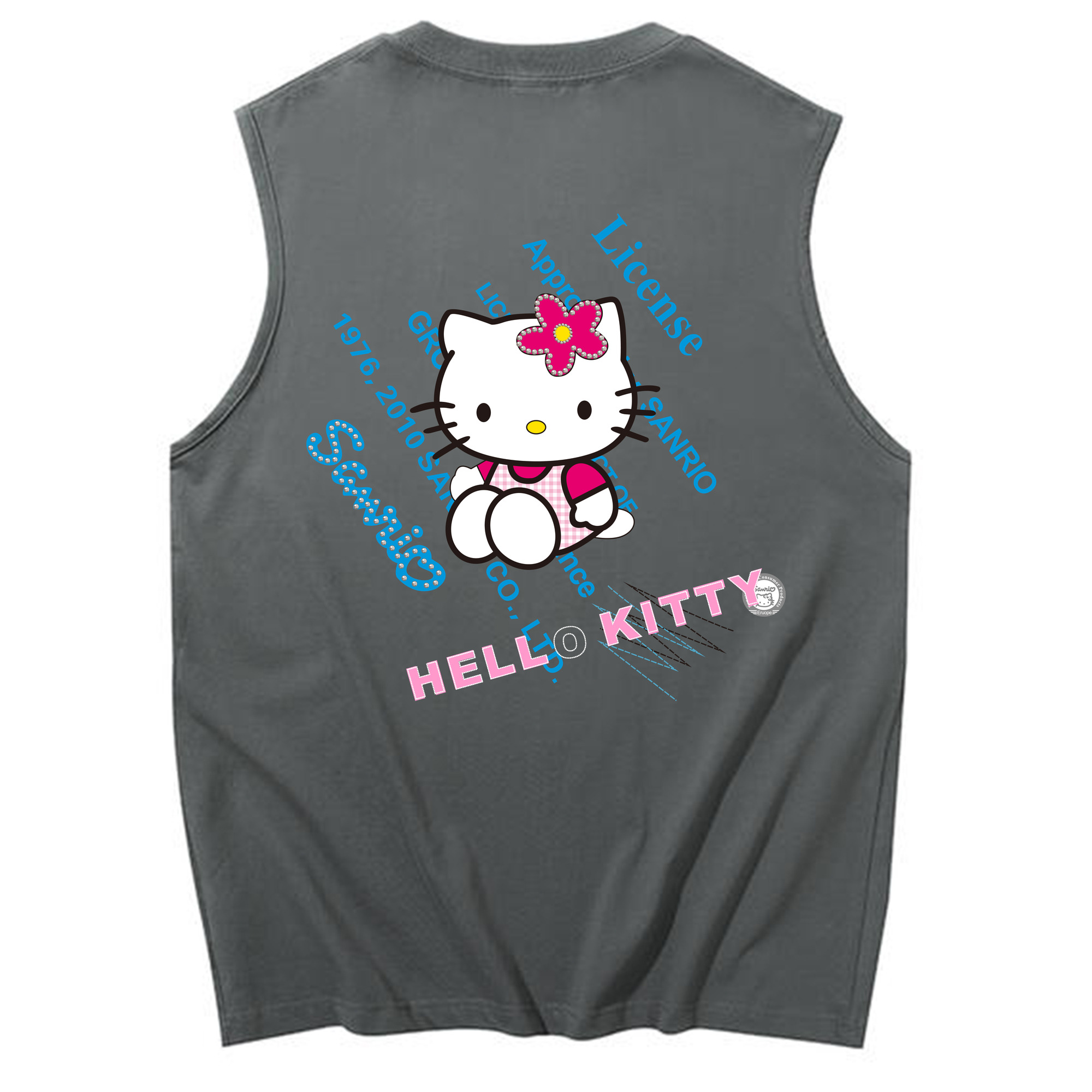 （画像用） Hello Kitty ハローキティ コットン100％タンクトップ（背面プリント）